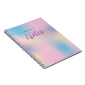 Unicorn Mix Pattern Faux Paarse Glitter Notes Notitieboek (Rechterzijde)