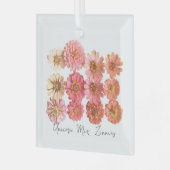 Unicorn Mix Zinnia Collage Ornement (Avant gauche)