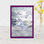 Unicorn Moederdag Kaart (Gele Bloem)