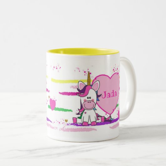 Unicorn mok met vrolijke kleuren - Unicorn mug (Voorkant rechts)