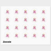 Unicorn Monogram A Aangepaste Stickers (Vel)