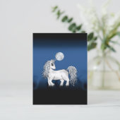 Unicorn Moon Briefkaart (Staand voorkant)