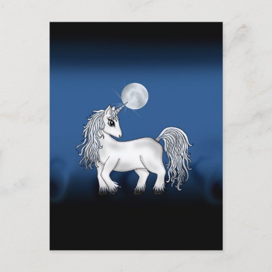 Unicorn Moon Briefkaart (Voorkant)