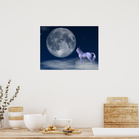 Unicorn Moon Magic Wall Art Poster Imprimer (Cuisine)