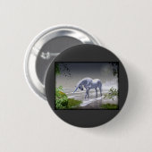 Unicorn Moon Ronde Button 5,7 Cm (Voorkant /achterkant)