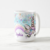 Unicorn Mug Whimsical & Cute Coffee Mug (Devant droit)