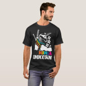 Unicorn Ninja 3 zwart metaal T-shirt (Voorkant volledig)
