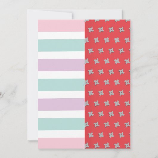 Unicorn & Ninja Joint Boy Girl Invitations d'anniv (Dos)