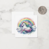 Unicorn Note Kaart Notitiekaartje (Voorkant / Achterkant in situ)
