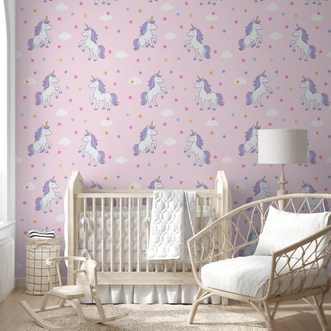 Unicorn Nursery Wallpaper Behang (Kinderen)