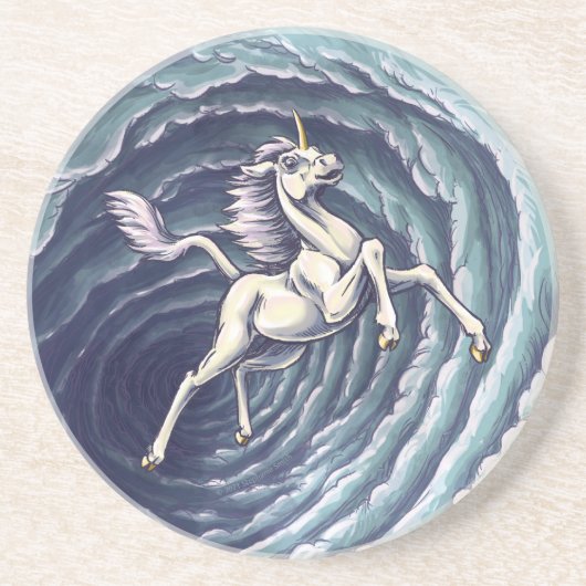 Unicorn of Air Element Fantasy Art Zandsteen Onderzetter (Voorkant)