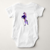 Unicorn Old Scooter Baby Jersey Bodysuit, wit Romper (Achterkant)