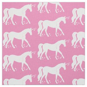 Unicorn onder de sterren in Silhouette Stof