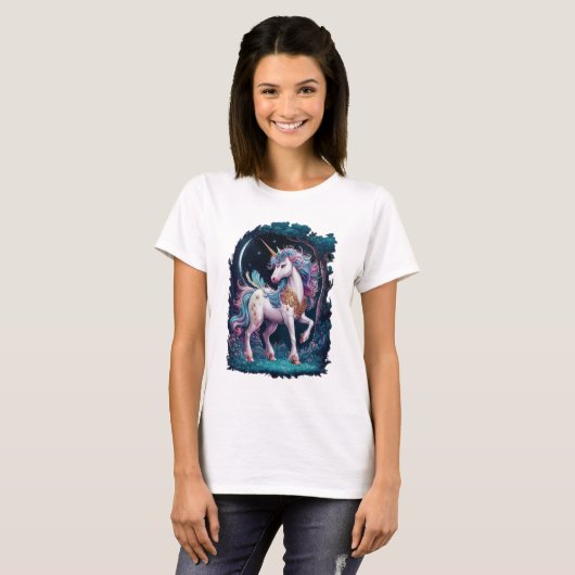 Unicorn-ontwerp T-shirt (Voorkant volledig)