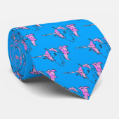 Unicorn op Blue Satin Pattern Stropdas (Opgerold)