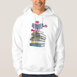 Unicorn op Boeken Drink Koffie Unicor Hoodie