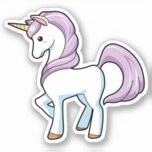Unicorn op maat gesneden vinylSticker Sticker