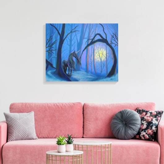 Unicorn op Premium Canvas (Insitu (Woonkamer))