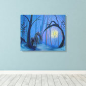 Unicorn op Premium Canvas (Insitu (Houten vloer))