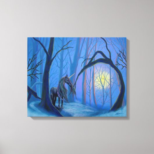 Unicorn op Premium Canvas Afdruk (Voorkant)