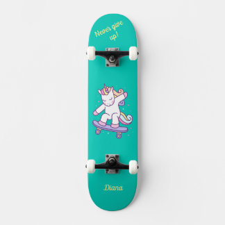 Unicorn op skateboard voor kinderen
