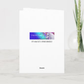 Unicorn over Moon Blue Birthday Kaart (Achterkant)