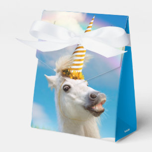 Unicorn-paard en regenboog bedankdoosjes