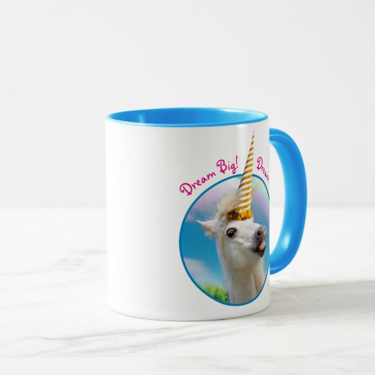 Unicorn-paard en regenboog mok (Voorkant rechts)