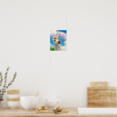 Unicorn-paard en regenboog poster (Keuken)
