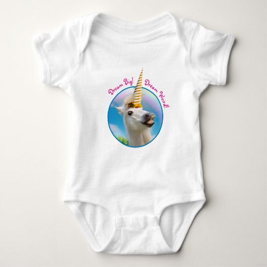 Unicorn-paard en regenboog romper (Voorkant)