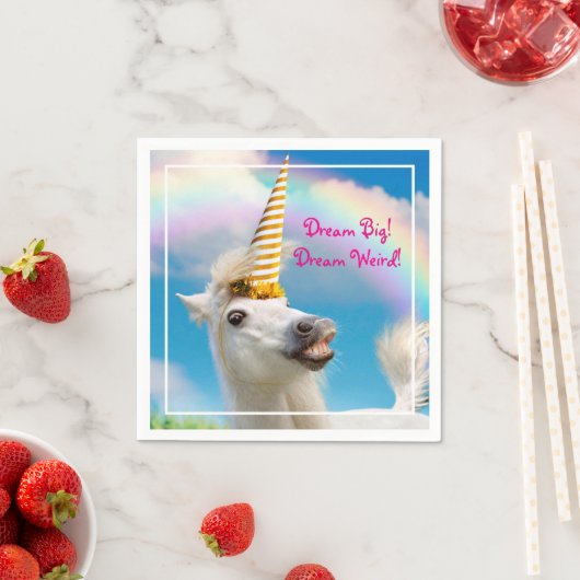 Unicorn-paard en regenboog servet (Insitu)