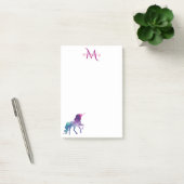 Unicorn paars, monogrammen post-it® notes (Kantoor)