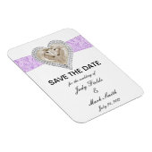 Unicorn Paarse Lace sparen de Datum Magnet Magneet (Rechterzijde)