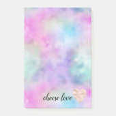 Unicorn Paarse Roze Aqua Blush Heart Post-it® Notes (Voorkant)