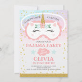 Unicorn Pajama Party Kaart (Voorkant)