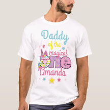 Unicorn Papa van het eerste magische verjaardagsSh