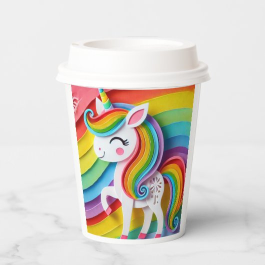 Unicorn Papieren Bekers (Achterkant)