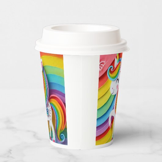 Unicorn Papieren Bekers (Rechts)