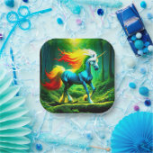 Unicorn Papieren Bordje (Feest)