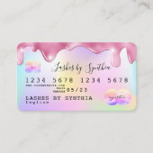 Unicorn parties scintillant drip Carte de crédit h (Devant)