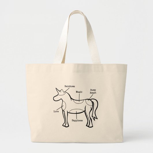 Unicorn Parts Grote Tote Bag (Voorkant)