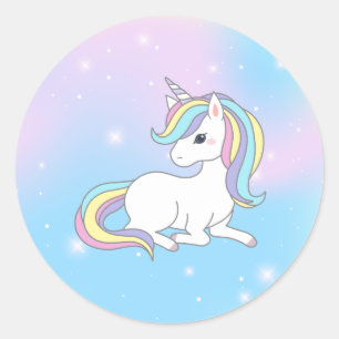Unicorn Party Collectie! Ronde Sticker
