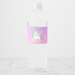 Unicorn Party Collectie! Waterfles Etiket