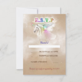 Unicorn Party Enchanted RSVP-kaarten RSVP Kaartje