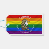 Unicorn Party Rainbow Dank u Gift Labels Cadeaulabel (Achterkant Horizontaal)