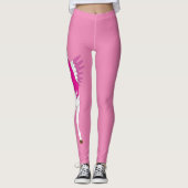 Unicorn Party roze Leggings (Voorkant)