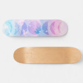 Unicorn Pastel Clouds Moon Phases #1 Skateboard (Horizontaal)
