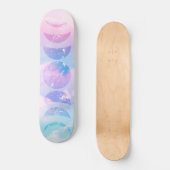 Unicorn Pastel Clouds Moon Phases #1 Skateboard (Voorkant)