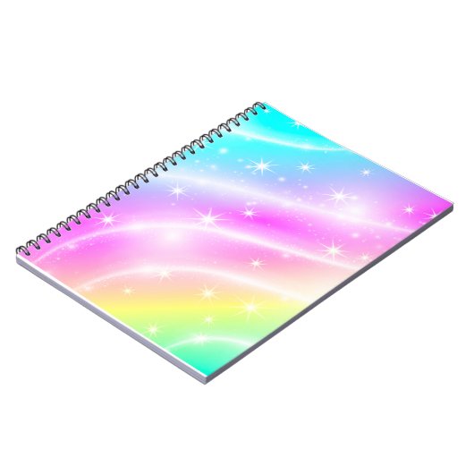 Unicorn Pastel Rainbow-kleur Notitieboek (Linkerzijde)