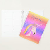 Unicorn Pastel Rainbow Parties scintillant personn (Devant avec enveloppe)